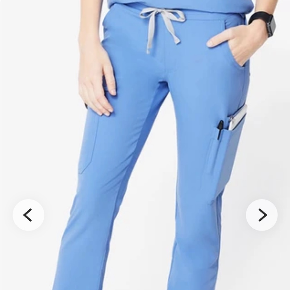Figs Yola Skinny Scrub Pants Cecil Blue Small/tall
